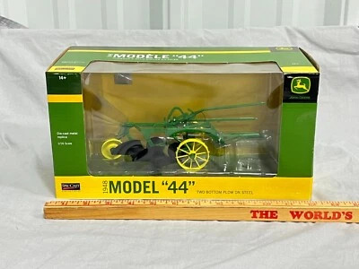 John Deere model 44 PLOW 2 Bottom on Steel Wheels 1:16 scale High Detail NIB - Image 1 of 4