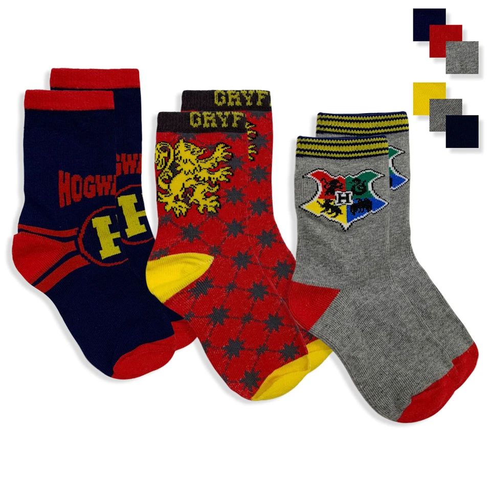Calzini Harry Potter set 3 paia per bambino in cotone Calze Bimbo 5678 - Image 1 of 1