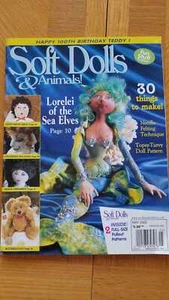 Out of Print - Year 2002 SOFT DOLLS & ANIMALS Magazines + Patterns & Ideas - Picture 1 of 12