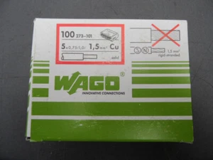 100 Stück Wago Klemmen 273-101, 5x0,75-1,5mm² / Verbindungsklemme NEU - Bild 1 von 3