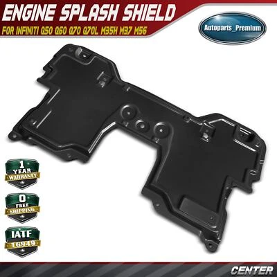 Protector contra salpicaduras de motor central para INFINITI Q50 2014-2023 Q60 Q70 Q70L M35h M37 M56 Foto 1 de 4