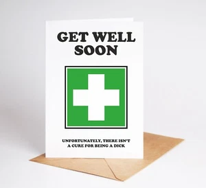Lustige Karte Get Well Soon After Operation Krankenhausaufenthalt BC589 - Bild 1 von 3