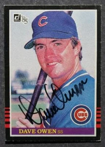 Tarjeta de béisbol Donruss 1985 firmada autografiada por Dave Owen estrella de los Chicago Cubs BONITA - - Imagen 1 de 1