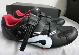 Peloton Black Red White Click In Cycling Shoes Men’s Size EU 45 US 11 - Picture 1 of 9