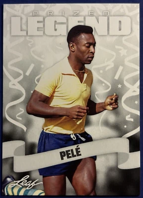 PELE 2023 LEAF LEGENDS BRAZIL WORLD CUP "PRIZED LEGEND" #16 * MINT * SOCCER CARD - Image 1 of 2