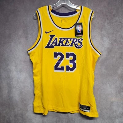 NWT Nike Los Angeles Lakers LeBron James 23 Swingman Jersey 52 XL $130 Signature - Image 1 of 4