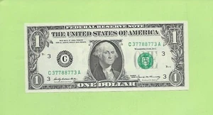 1969...UNCIRC $1 C 3778 8773 A... RADAR LEE LO MISMO ADELANTE/ATRÁS - Imagen 1 de 2