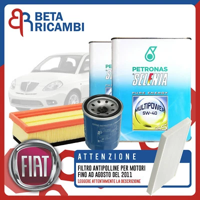 Kit Tagliando Lancia Ypsilon GPL + 4 L Selenia Multipower 5W40 (FINO A 08/2011) - Immagine 1 di 4