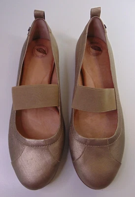 Nurture Womens Leather Mary Jane Shoes Flats 10 Gold - Image 1 of 4