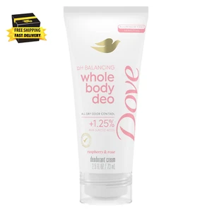 Whole Body Deodorant Aluminum Free Ph Balancing Cream Raspberry & Rose for 72H O - Picture 1 of 8