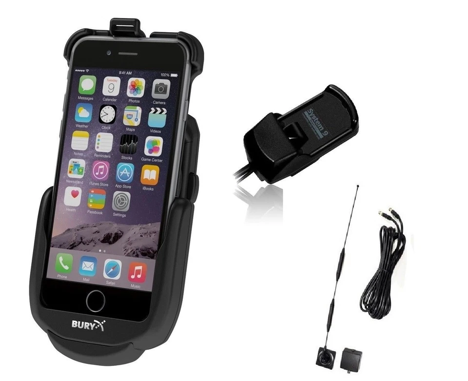 Bury System 9 Car Kit iPhone 6 7 8  iPhone SE 2nd GEN system 9 Base inc  antenna - Image 1 of 4