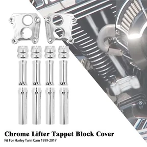 Elevador bloque de choque cubierta de cromo tubo de choque de motor para Harley Softail Dyna - Imagen 1 de 15