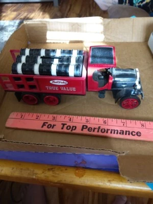 True Value  Kenworth Truck/Barrels  Die Cast Bank  ERTL With Key - Image 1 of 4