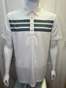 Sligo Mens Polo Golf Shirt XL White Three Eighty Two Sports Athletic Wear - Picture 1 of 15