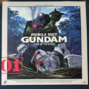 Gundam The 08th MS Team Official Laserdisc Promo Print 14" x 14" Anime - Imagen 1 de 1