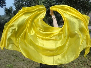  Mantón de danza del vientre 100 % seda velos de primera calidad y dobladillo TIENDA EE. UU. - Imagen 1 de 8