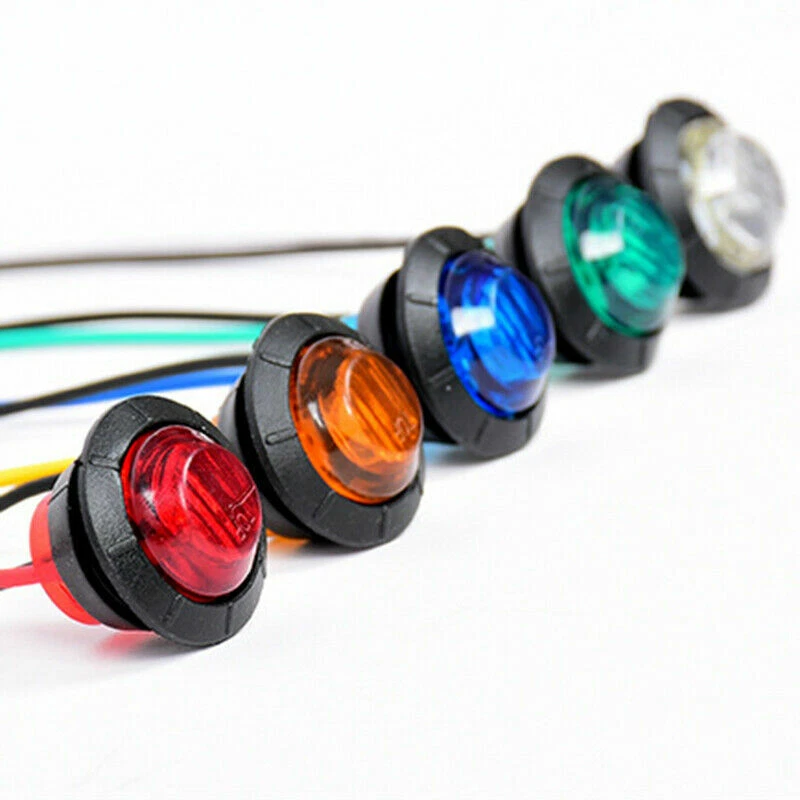 2-30Pcs 12V Car Truck Lorry Round LED Bullet Button Side Mini Marker Lights Lamp - Image 1 of 4