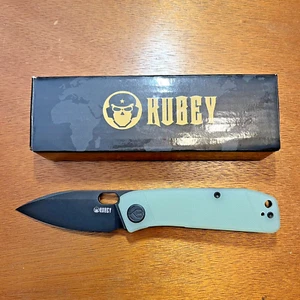 Kubey Hyde Linerlock Folding Knife 3" 14C28N Steel Drop Point Blade G10 Handle - Picture 1 of 7