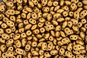 10g-100g Matubo SuperDuo Czech Seed Beads 2.5x5mm Crystal Bronze Gold - Picture 1 of 5