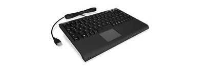 RaidSonic KeySonic ACK-540U+ - Tastatur - mit Touchpad - US - Schwarz - Immagine 1 di 4