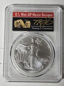 2025 W $1 Silver Eagle PCGS MS70 First Strike Thomas Cleveland Eagle 1 of 500 - Picture 1 of 4