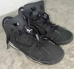 Air Jordan 6 Retro  Black/Chrome Size 4Y Used - Picture 1 of 16