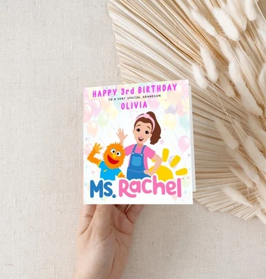 HANDMADE MS RACHEL Personalised Birthday Card - Miss Rachel Birthday Card