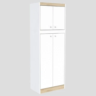 Inval Kitchen 4-Door Storage Cabinet White - Imagem 1 de 4