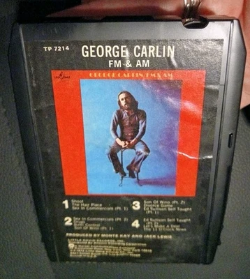 GEORGE CARLIN Fm & Am Comedy 8 Track Tape 1972 Little David TP87214 Orig. G.C. - Image 1 of 4