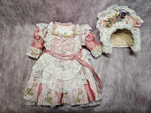 Bisque doll dress Bonnet set for 38cm doll - Picture 1 of 4