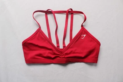 Gymshark 女式轻度支撑柔软极简运动文胸 DH3 粉红色中号全新带标签 — 第 1/3 张图片