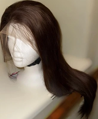 Gorgeous,30 Inch,Straight,100% Human Hair,Dark Brown,210% Density,HD Lace,Wig - Image 1 of 4