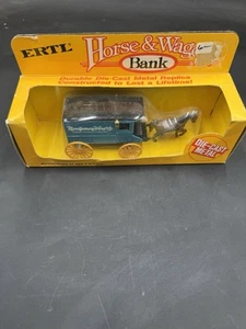 ERTL Horse and Wagon "Montgomery Ward" Bank w/ Keyed Lock Die Cast Metal 1/25 - Picture 1 of 9