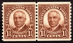 686 ( 1½c Harding ) -  SUPERB COIL GEM PAIR - MNH - SIMPLY STUNNING !! - Picture 1 of 2