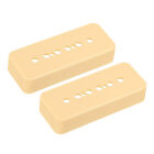 Guitar Pickup Cover 50mm P90 Double Coil Plastic Closed Shell Cream 2Pcs