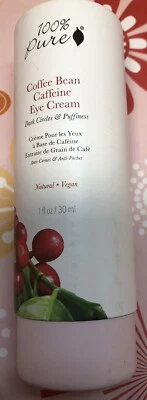 Creme para os olhos 100% puro natural vegano grãos de café cafeína fl oz/30 ml - Imagem 1 de 3