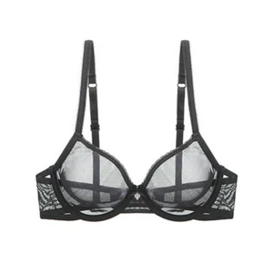 See Through Mesh Sheer Women Bras Underwire Feminine Lingerie Glamour Underwear - Picture 1 of 42