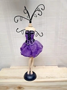 Lila Toto Balarena gekleidete Dame Figur SCHMUCKSTÄNDER - ITALIENISCHES DESIGN - Bild 1 von 14