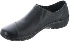 US SIZE: 10 M Clarks Women's Cora Giny Cushioned Zip Loafer Flat Black Flats