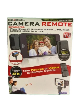BELL + HOWELL Camera Remote iPhone 6/6 plus /5S/5C/5/4S/4/ Samsung iPad & More - Image 1 of 2