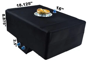 RACERDIRECT 12 GALLON RACING FUEL CELL WITH SUMP D RING CAP - Afbeelding 1 van 4