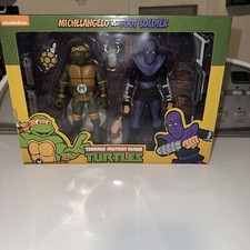 NECA Teenage Mutant Ninja Turtles Michelangelo Vs. Foot Soldier 2 Pack