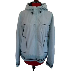 Line 7 Hooded Jacket Blue Size L Zip Pockets Rib Waist And Cuffs - Picture 1 of 8