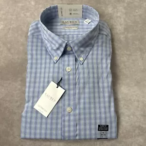 Ralph Lauren Ultra Flex kariertes Langarm Hemd Herren Größe 16 34/35 L Slim Fit - Bild 1 von 11