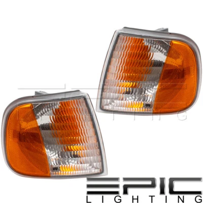 Park Signal Lamps For 1997-2003 FORD F150 F250 EXPEDITION Left Right Sides Pair - Image 1 of 2