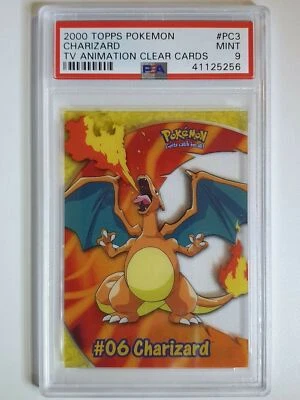 2000 Topps Pokemon Charizard #PC3 TV Animation CLEAR Plastic Cards - PSA 9 - Image 1 of 2