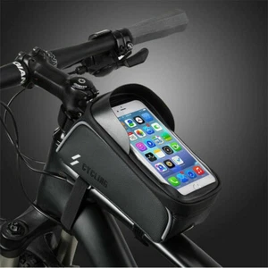 Borsa telaio tubo superiore anteriore bicicletta bicicletta bicicletta MTB custodia telefono impermeabile 4,8 telefono - Foto 1 di 12