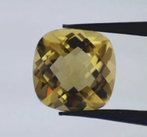 SUNSET QUARTZ 11 MM CUSHION CUT CHECKERBOARD TOP SENSATIONAL COLOR F-349 - Picture 1 of 1