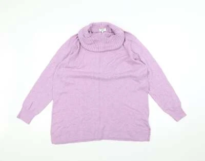 Country Casuals Womens Purple Roll Neck Cotton Blend Jumper Size M - Image 1 of 4