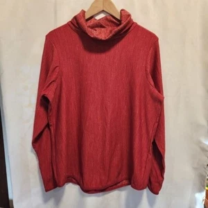 Antigua Damen Gr. XL rot Trichterkragen Pullover Shirt Langarm Daumenlöcher - Bild 1 von 9